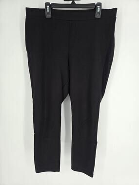 Chico's Black Crop Pull-On Pants Stretch Slim Leg Size 1 (US M/8)